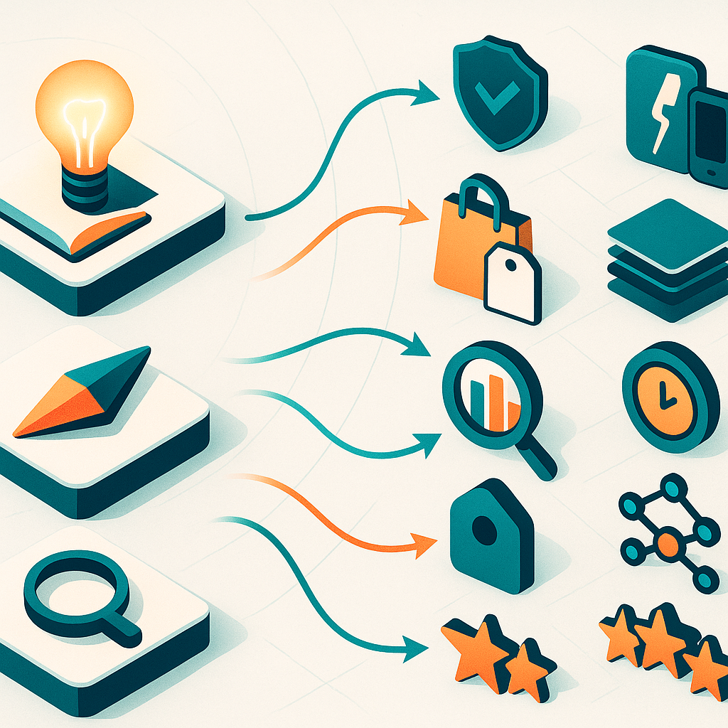 Chart of search intent types