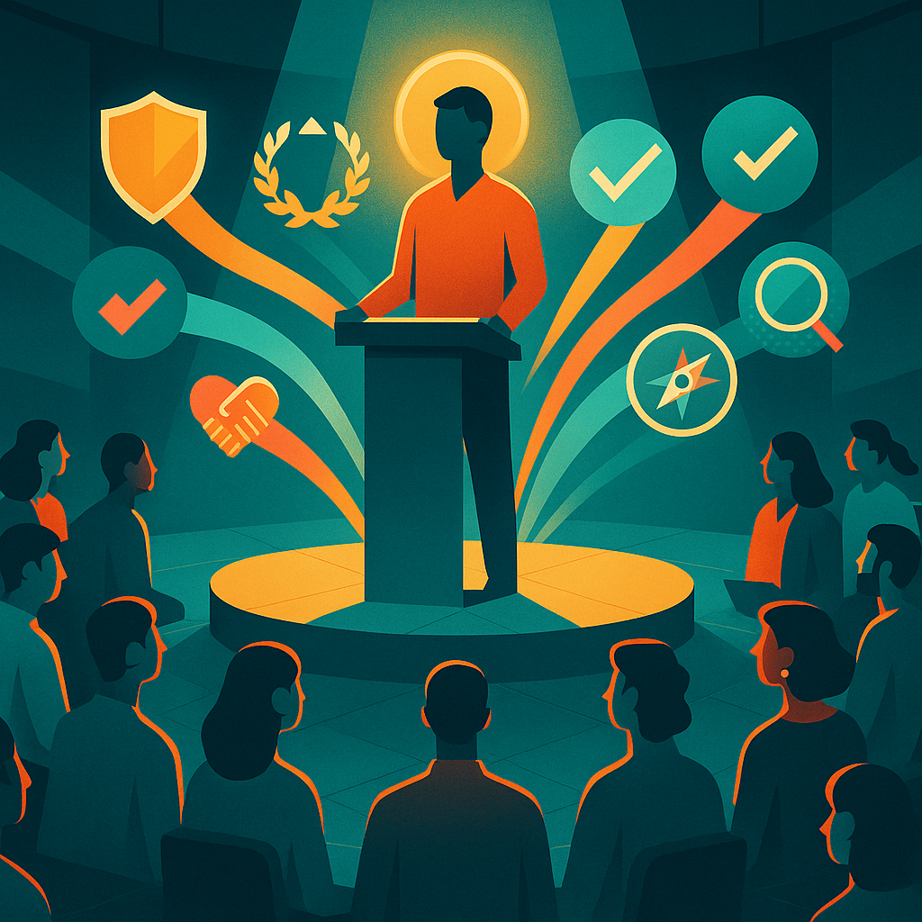 Content creator presenting E-E-A-T content