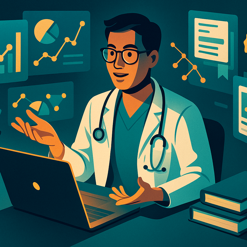 Health professional sharing personal insights in a blog