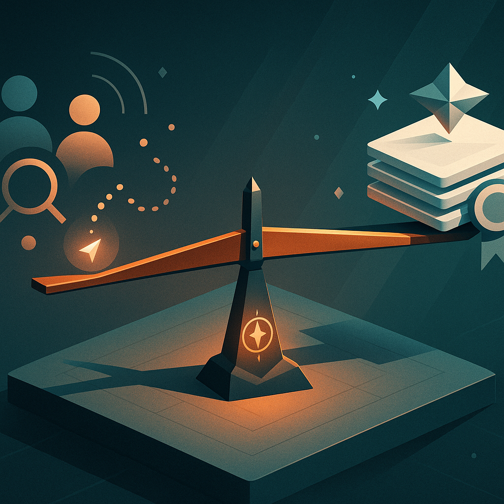 Scale balancing user intent and content quality